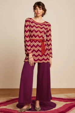 Border Palazzo Cropped Pants Milano Crepe