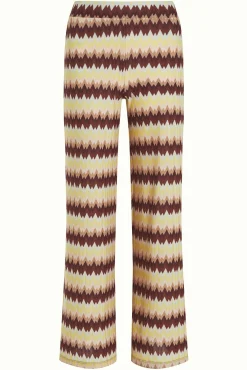 Border Palazzo Pants Carmine
