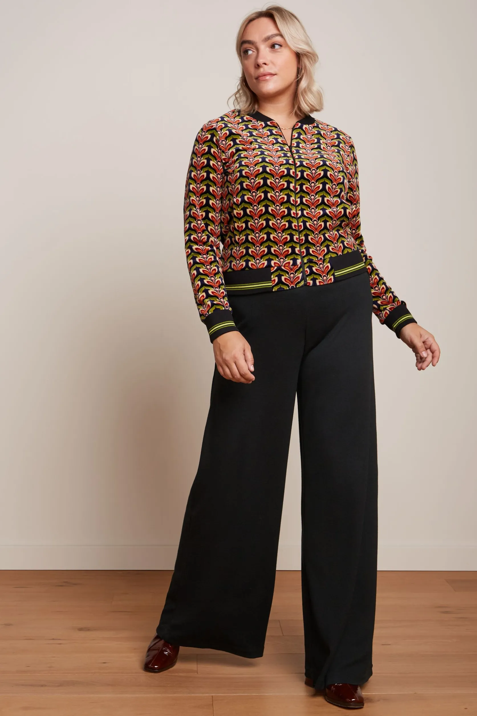 Border Palazzo Pants Milano Crepe