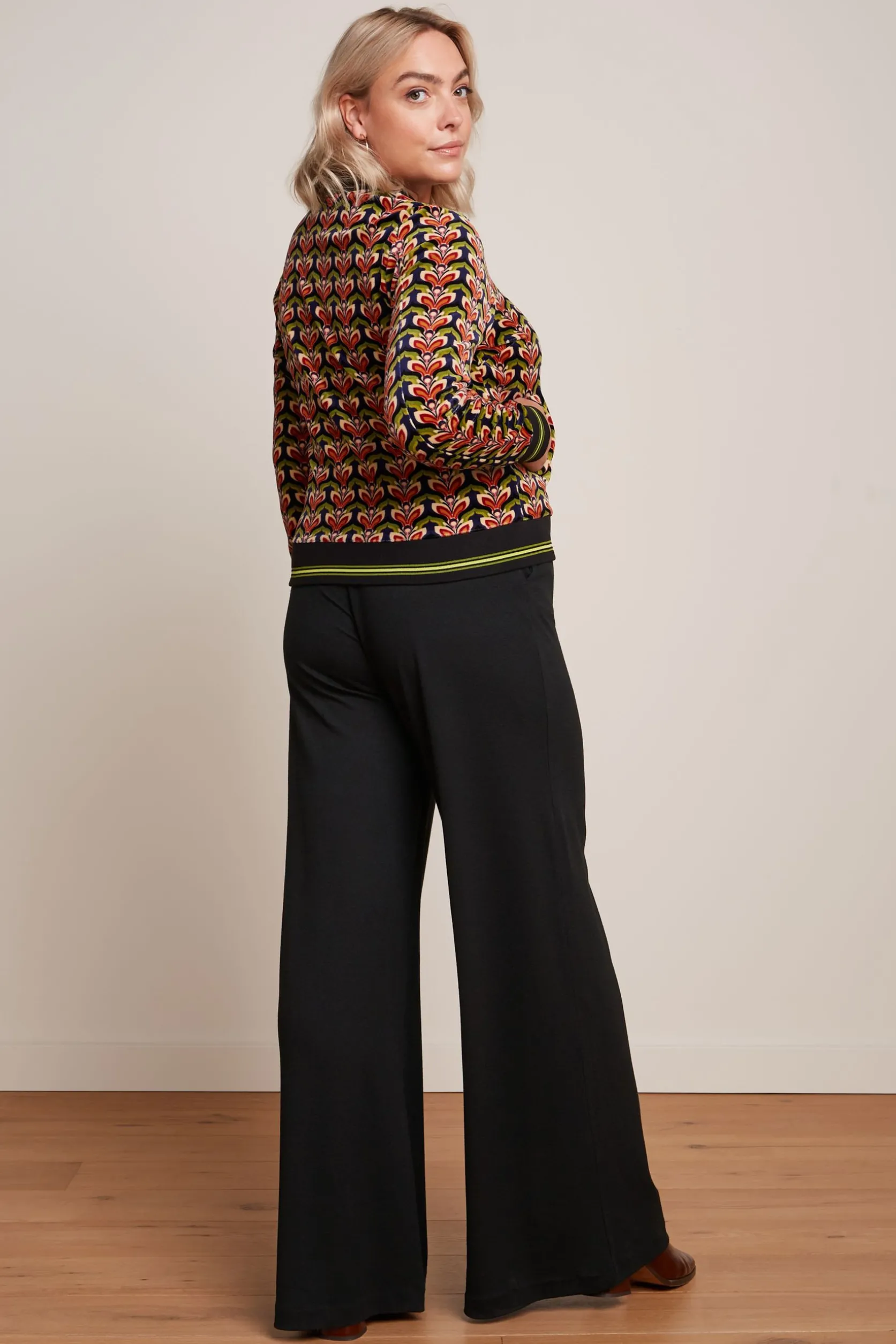Border Palazzo Pants Milano Crepe