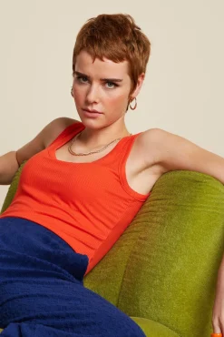 Brigitta Top Uni Rib