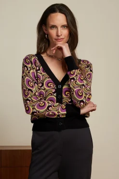 Cardi Deep V Patchouli