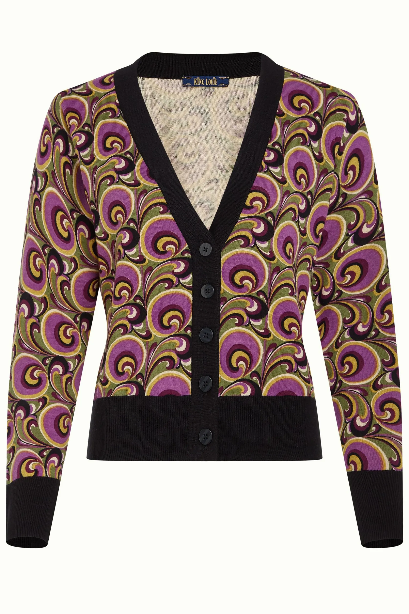 Cardi Deep V Patchouli
