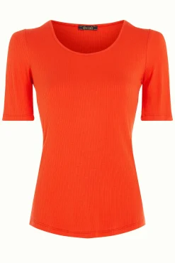 Carice Top Uni Rib