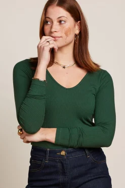 Carice V Top Uni Rib