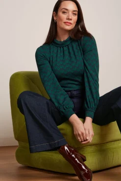 Dita Top Bell Sleeve Duffy Jacquard