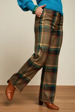 Marcie Pants Feathers Check