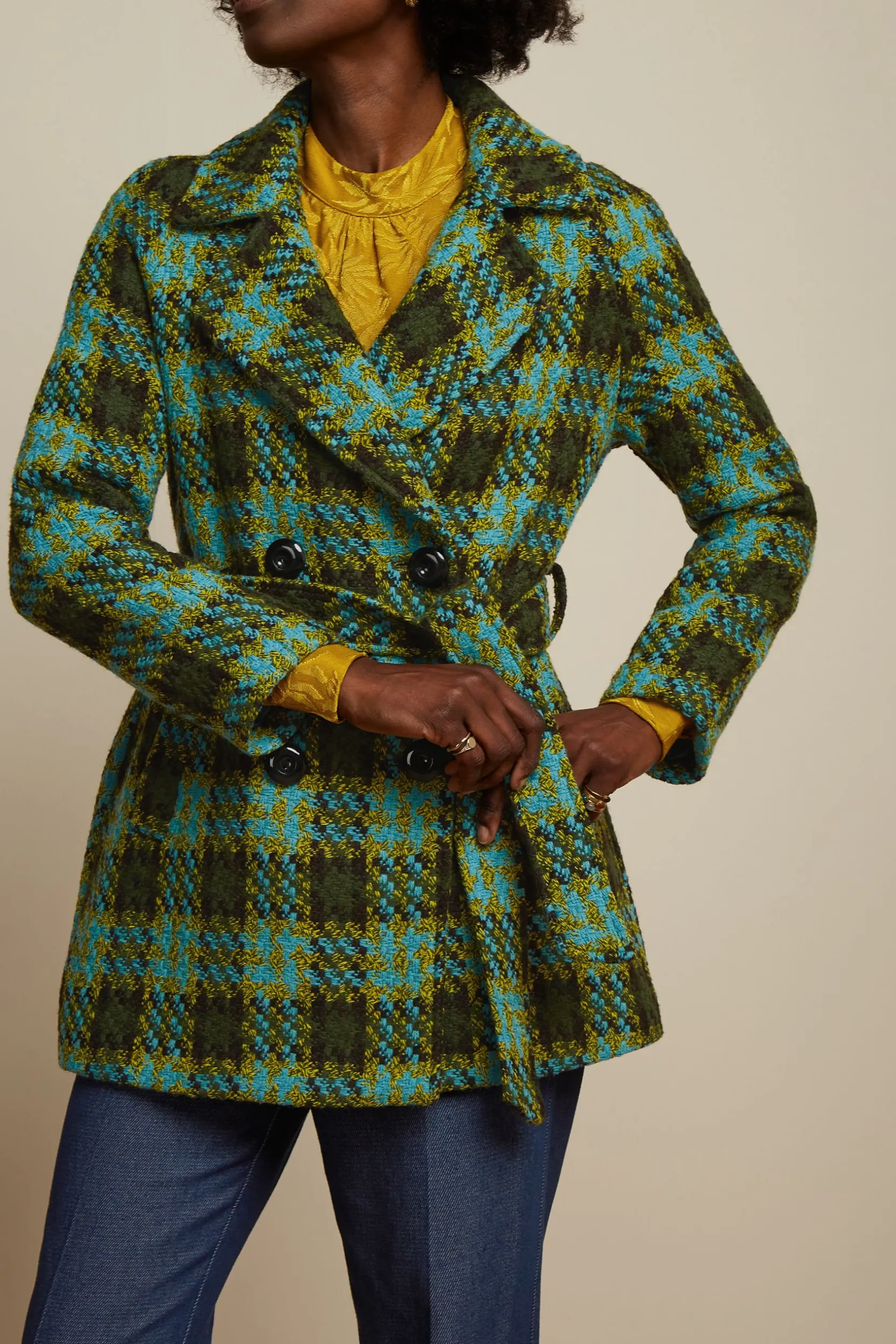 Maura Short Coat Muller Check