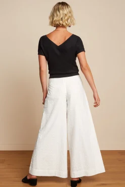 Palazzo Pants Rosa Broderie Anglaise