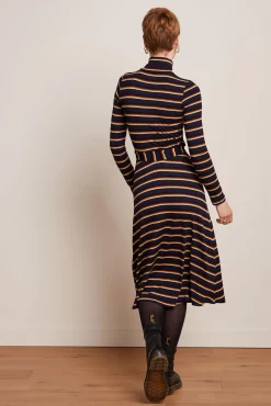 Rollneck Dress Century Stripe