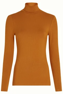 Rollneck Top Uni Rib