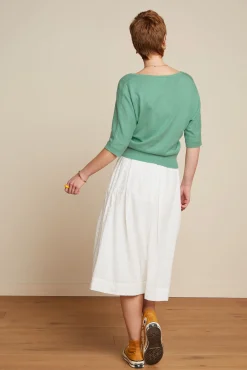 Suzette Pleat Skirt Rosa Broderie Anglaise
