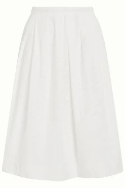 Suzette Pleat Skirt Rosa Broderie Anglaise